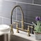 Gourmetier GS1273AL Two-Handle Deck-Mount Pull-Down Sprayer Kitchen Faucet, Antique Brass GS1273AL - alternate 4
